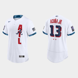 Atlanta Braves #13 Ronald Acuna Jr. 2021 Mlb All Star Game Authentic White Jersey