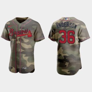 Atlanta Braves #36 Ian Anderson Men's Nike 2021 Armed Forces Day Authentic MLB Jersey -Camo