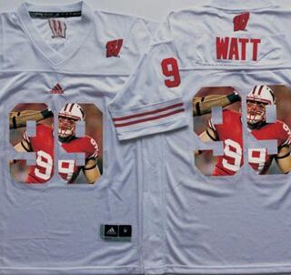 Badgers #99 J.J. Watt White Player Fashion Stitched NCAA Jersey