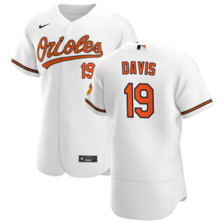 Baltimore Orioles #19 Chris Davis Men's Nike White Home 2020 Authentic Player MLB Jersey