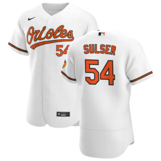Baltimore Orioles #54 Cole Sulser Men's Nike White Home 2020 Authentic Player MLB Jersey
