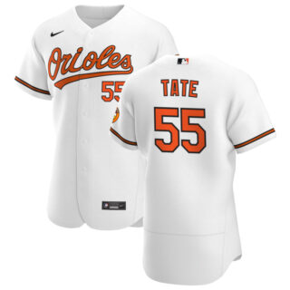 Baltimore Orioles #55 Dillon Tate Men's Nike White Home 2020 Authentic Player MLB Jersey