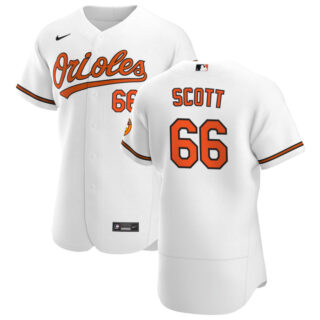 Baltimore Orioles #66 Tanner Scott Men's Nike White Home 2020 Authentic Player MLB Jersey