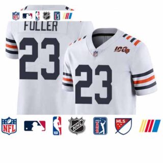 Bears #23 Kyle Fuller White Alternate Men's Stitched Football Vapor Untouchable Limited 100th Season Jersey