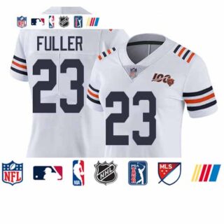Bears #23 Kyle Fuller White Alternate Women's Stitched Football Vapor Untouchable Limited 100th Season Jersey