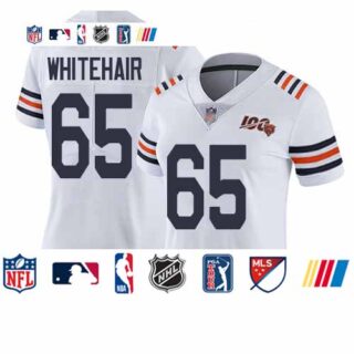 Bears #65 Cody Whitehair White Alternate Women's Stitched Football Vapor Untouchable Limited 100th Season Jersey