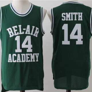 Bel-Air Academy 14 Will Smith Green Stitched Movie Jersey
