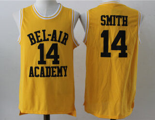 Bel-Air Academy 14 Will Smith Yellow Stitched Movie Jersey