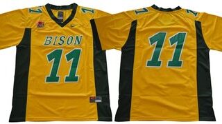 Bison #11 Carson Wentz Gold Limited Stitched NCAA Jersey