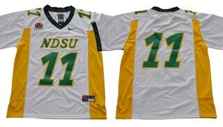 Bison #11 Carson Wentz White Limited Stitched NCAA Jersey