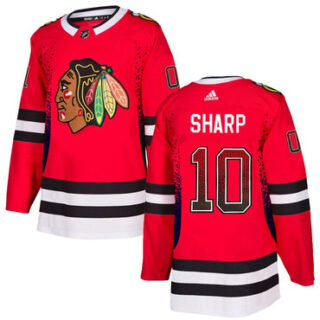 Blackhawks 10 Patrick Sharp Red Drift Fashion Adidas Jersey