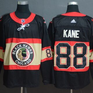 Blackhawks 88 Patrick Kane Premier Black New Third Adidas Jersey