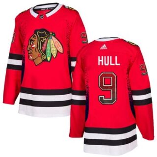 Blackhawks 9 Bobby Hull Red Drift Fashion Adidas Jersey