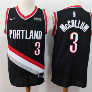 Blazers 3 C.J. McCollum Black City Edition Nike Swingman Jersey