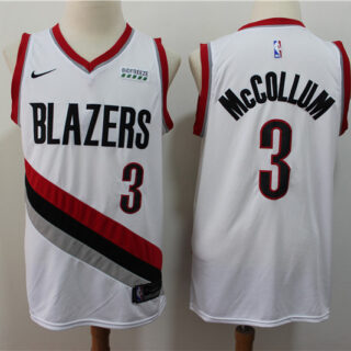 Blazers 3 C.J. McCollum White City Edition Nike Swingman Jersey
