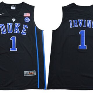 Blue Devils #1 Kyrie Irving Black Basketball V Neck Stitched College Jersey