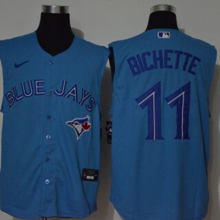 Blue Jays 11 Bo Bichette Blue Nike Cool Base Sleeveless Jersey