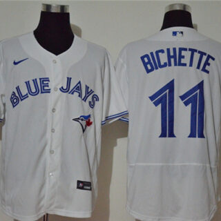 Blue Jays 11 Bo Bichette White 2020 Nike Cool Base Jersey