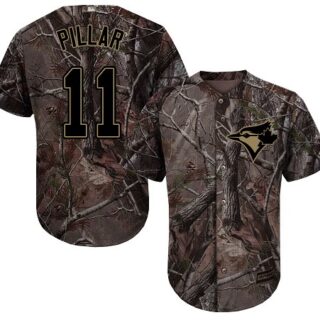 Blue Jays #11 Kevin Pillar Camo Realtree Collection Cool Base Stitched Baseball Jersey