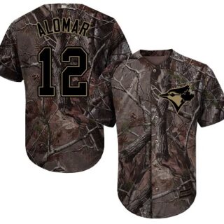 Blue Jays #12 Roberto Alomar Camo Realtree Collection Cool Base Stitched Baseball Jersey