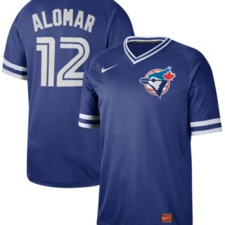Blue Jays #12 Roberto Alomar Royal Authentic Cooperstown Collection Stitched Baseball Jersey