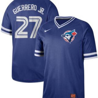 Blue Jays #27 Vladimir Guerrero Jr. Royal Authentic Cooperstown Collection Stitched Baseball Jersey