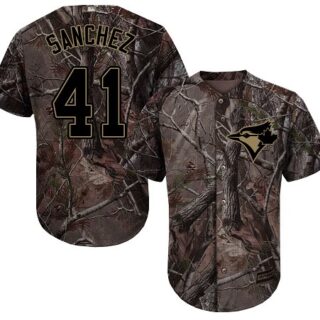 Blue Jays #41 Aaron Sanchez Camo Realtree Collection Cool Base Stitched Youth Baseball Jersey