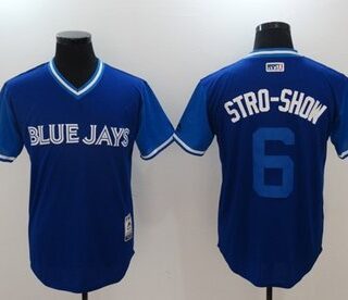 Blue Jays #6 Marcus Stroman Light Blue Stro-Show Players Weekend Authentic Stitched MLB Jersey