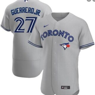 Blue Jays 27 Vladimir Guerrero Jr. Gray 2020 Nike Flexbase Jersey