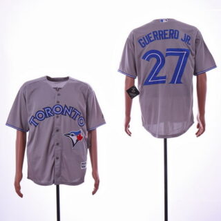 Blue Jays 27 Vladimir Guerrero Jr. Gray Cool Base Jersey