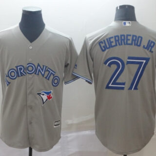 Blue Jays 27 Vladimir Guerrero Jr. Gray Cool Base Jersey