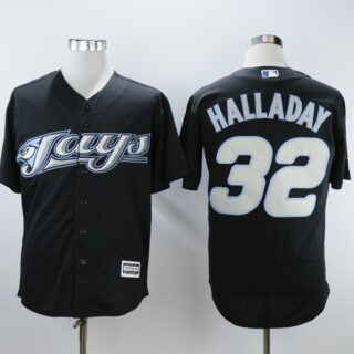 Blue Jays 32 Roy Halladay Black 2008 Turn Back The Clock Jersey
