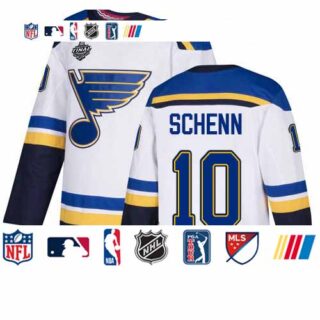 Blues #10 Brayden Schenn White Road Authentic Stanley Cup Final Bound Stitched Hockey Jersey