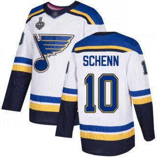 Blues #10 Brayden Schenn White Road Authentic Stanley Cup Final Bound Stitched Youth Hockey Jersey