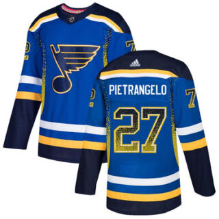 Blues 27 Alex Pietrangelo Royal Drift Fashion Adidas Jersey