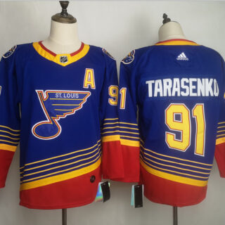 Blues 91 Vladimir Tarasenko Blue Adidas Jersey