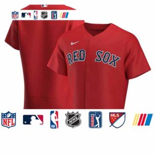 Boston Red Sox Men's Nike Red Alternate 2020 Authentic Official Team MLB Jersey