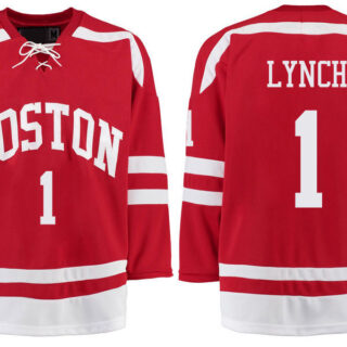 Boston University Terriers BU 1 Nico Lynch Red Stitched Hockey Jersey