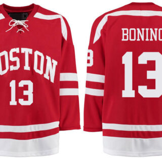 Boston University Terriers BU 13 Nick Bonino Red Stitched Hockey Jersey