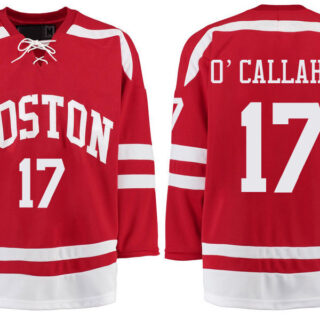Boston University Terriers BU 17 Jack O'Callahan Red Stitched Hockey Jersey