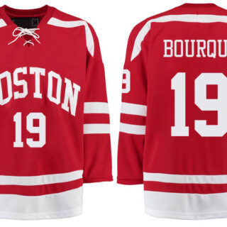 Boston University Terriers BU 19 Chris Bourque Red Stitched Hockey Jersey