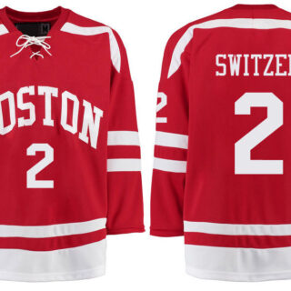 Boston University Terriers BU 2 Shane Switzer Red Stitched Hockey Jersey