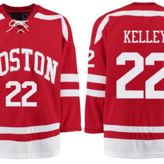 Boston University Terriers BU 22 Tommy Kelley Red Stitched Hockey Jersey