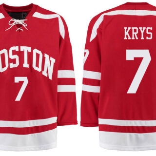 Boston University Terriers BU 7 Chad Krys Red Stitched Hockey Jersey