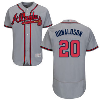 Braves #20 Josh Donaldson Grey Flexbase Authentic Collection Stitched Baseball Jersey