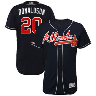 Braves #20 Josh Donaldson Navy Blue Flexbase Authentic Collection Stitched Baseball Jersey