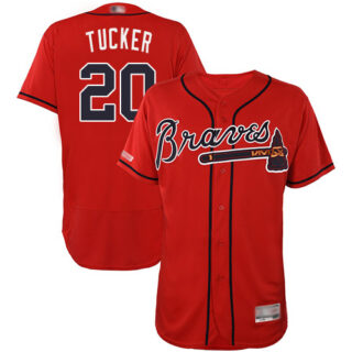 Braves #20 Preston Tucker Red Flexbase Authentic Collection Stitched Baseball Jersey