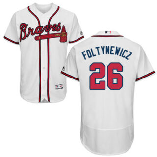 Braves #26 Mike Foltynewicz White Flexbase Authentic Collection Stitched Baseball Jersey