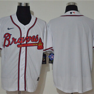 Braves Blank White Nike 2020 Cool Base Jersey