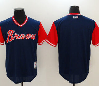 Braves Navy 2018 Players' Weekend Authentic Team Jersey